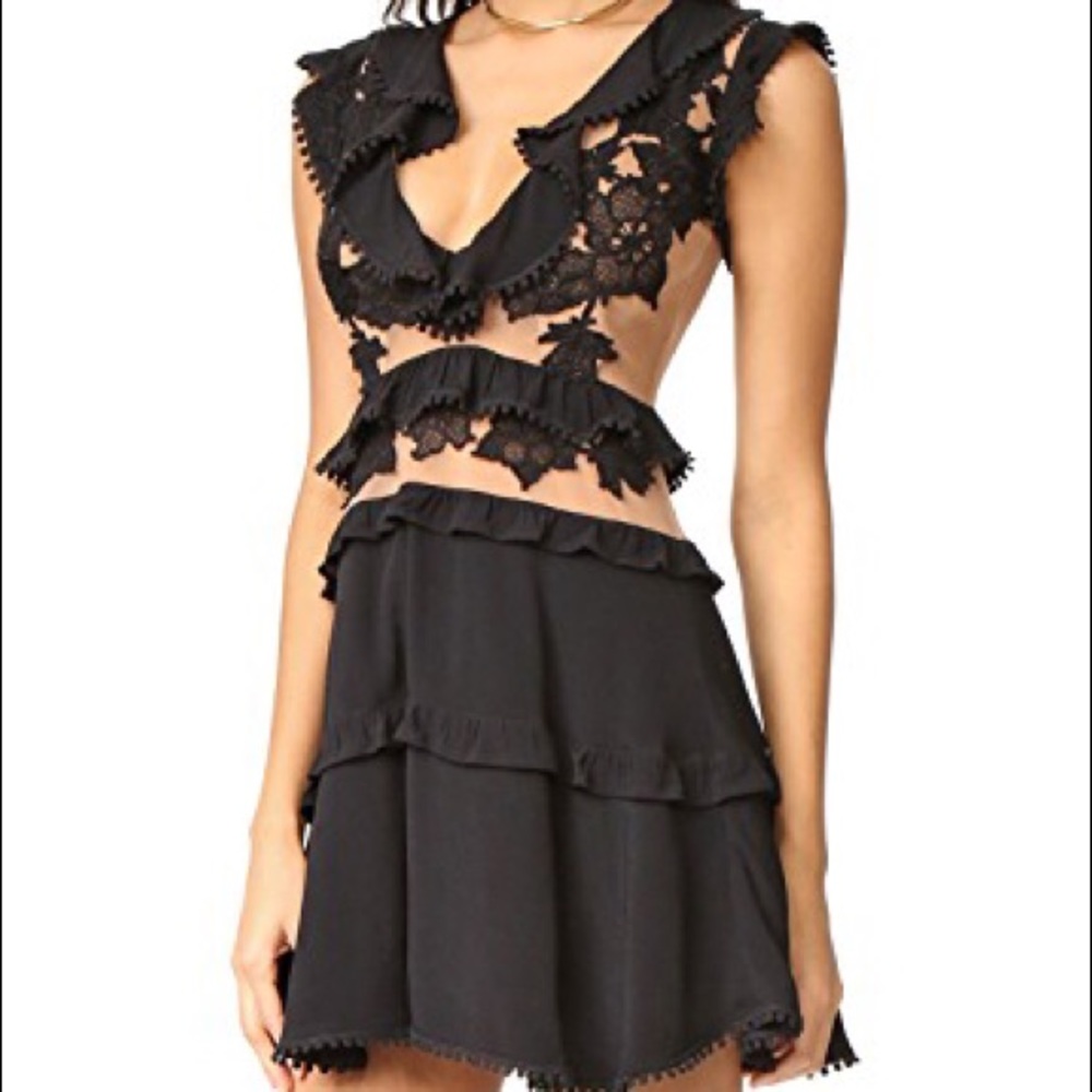 For love & lemons nwt laney Lou black dress M